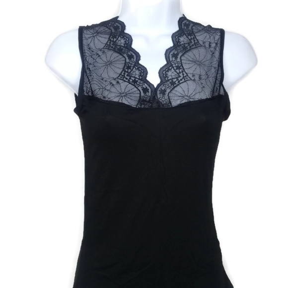 New! Black lace tank top size L - Picture 1 of 4